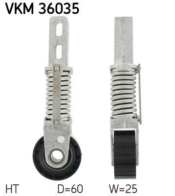 Galet tendeur de courroie d'accessoire SKF ref. VKM 36035